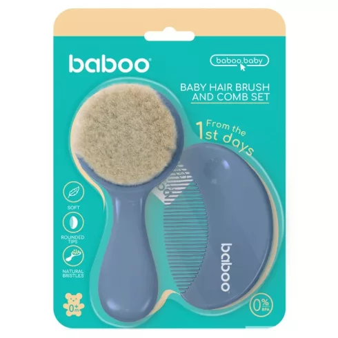 Baboo baba fésű és kefe szett - kék