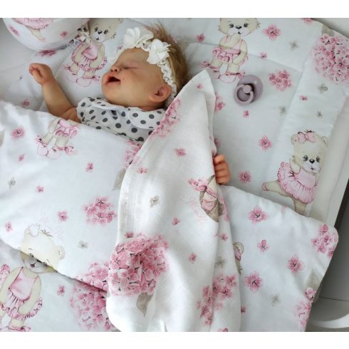 Baby Shop 2 részes babaágynemű - Balerina maci