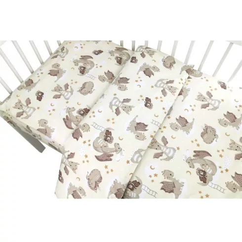 Baby Shop ágynemű huzat 90*120cm - bézs sárkány 