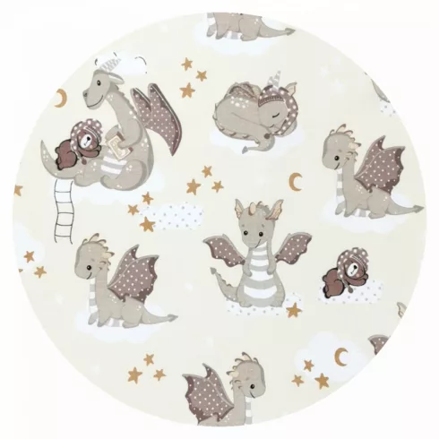 Baby Shop ágynemű huzat 90*120cm - bézs sárkány 
