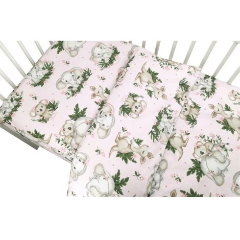 Baby Shop ágynemű huzat 90*120 cm - Baba állatok rózsaszín 