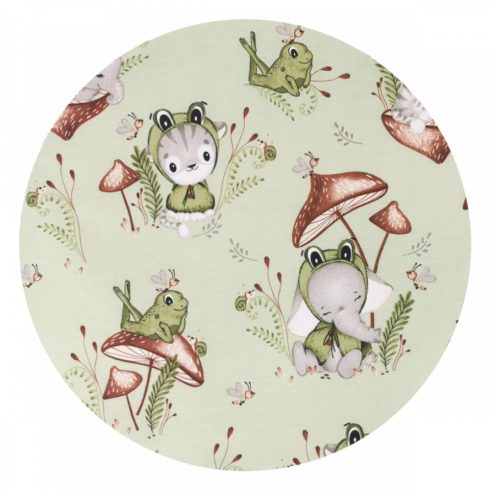 Baby Shop 2 részes babaágynemű - zöld béka