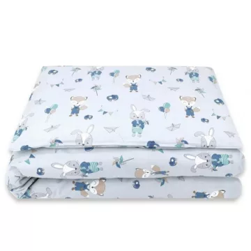   Baby Shop ágynemű huzat 100*135 cm - kék róka és nyuszi 
