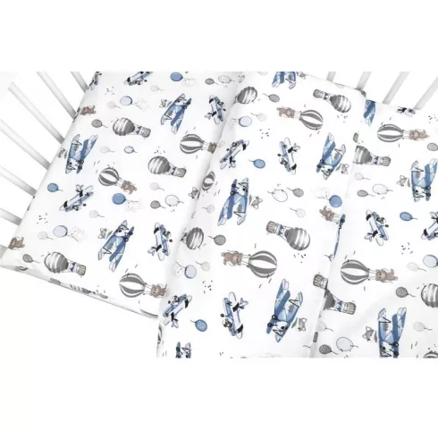 Baby Shop ágynemű huzat 90*120 cm - Kék repülő