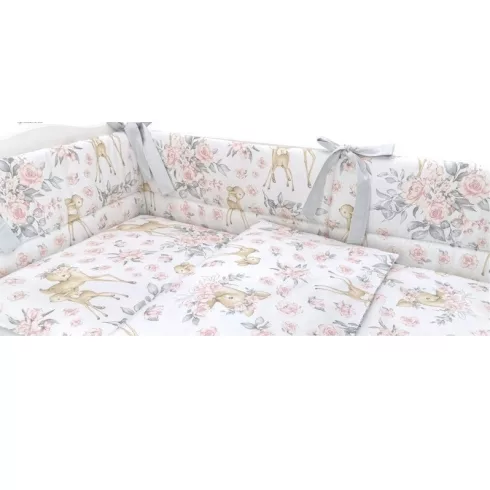 Baby Shop 4 részes babaágynemű - őzike rózsaszín
