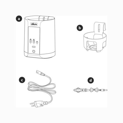 Chicco Cumisüveg-melegítő Home-Travel otthonra és autóba 0h +