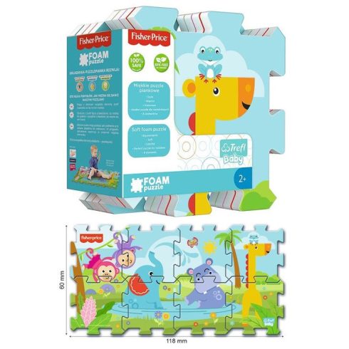 Fisher Price Trefl szivacs puzzle - állatos