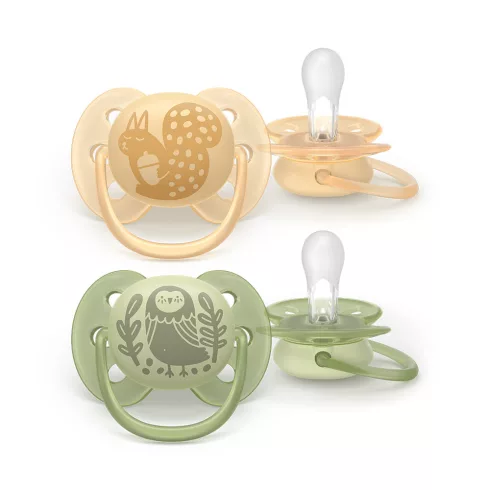 Philips AVENT SCF091/46 Ultrasoft Premium játszócumi 6-18hó (mókus/bagoly)  2 db