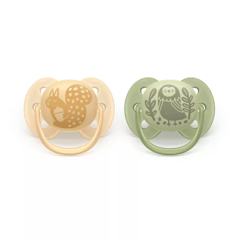 Philips AVENT SCF091/46 Ultrasoft Premium játszócumi 6-18hó (mókus/bagoly)  2 db