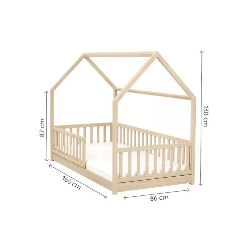 Timba Montessori Házikós gyermekágy  166 cm x 86 cm