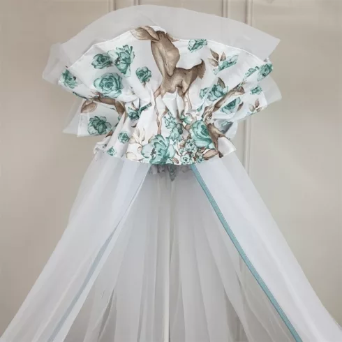 Baldachin függöny  400X170 cm - menta őzike 