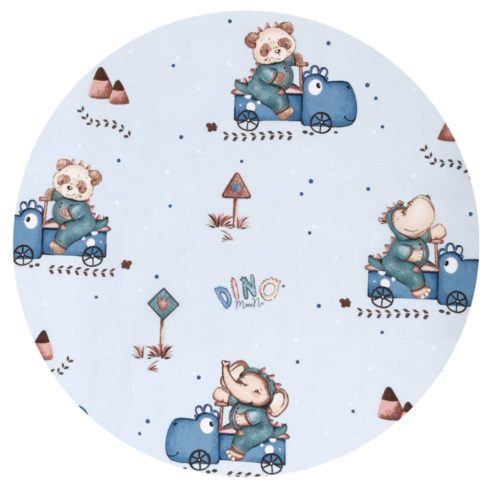 Baby Shop 2 részes babaágynemű - Kék Dinó Autó 