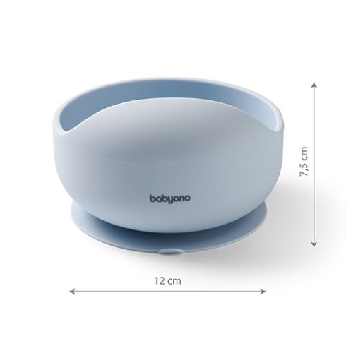 BabyOno szilikon tál tapadókoronggal  6m+ kék