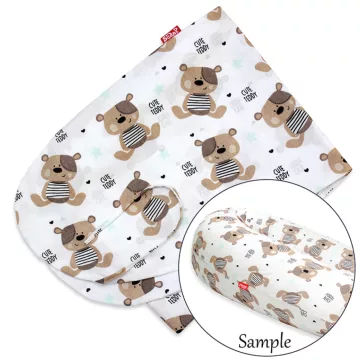   Scamp Formázható univerzális szoptatós párna pamut huzat - White Brown Bears