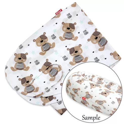Scamp Formázható univerzális szoptatós párna pamut huzat - White Brown Bears