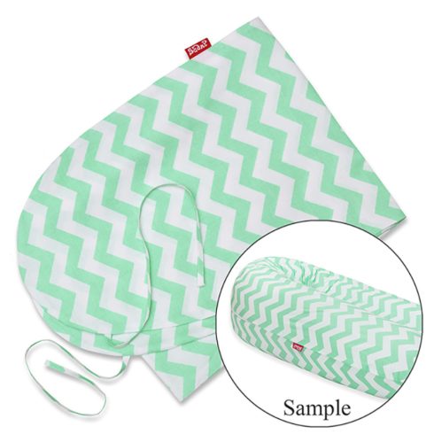 Scamp Formázható univerzális szoptatós párna pamut huzat - Zig Zag Green White