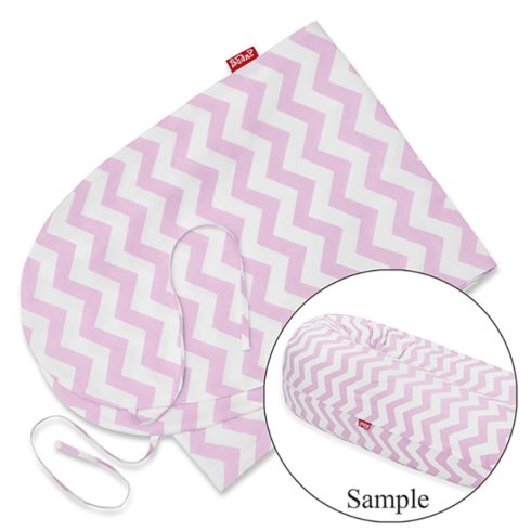 Scamp Formázható univerzális szoptatós párna pamut huzat - Zig Zag Pink White