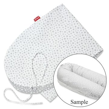   Scamp Formázható univerzális szoptatós párna pamut huzat - Grey White Little Big
