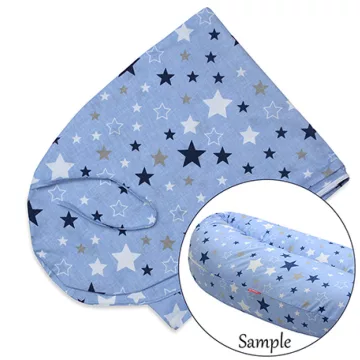   Scamp Formázható univerzális szoptatós párna pamut huzat - Blue White Little Big