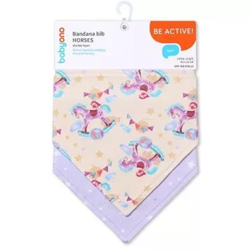 BabyOno előke háromszög 2db-os - horses