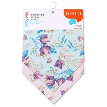 BabyOno előke háromszög 2db-os - floral