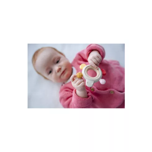 Baby-Nova szilikon és fa rágóka 3hó+ (lányos)