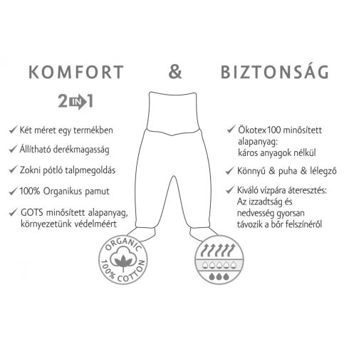 Kenguru Gold Organikus Pamut Nadrág (62) - Rózsaszín 