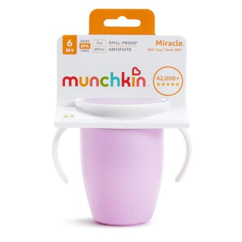 Munchkin Miracle Cup itatópohár, 207 ml - lila