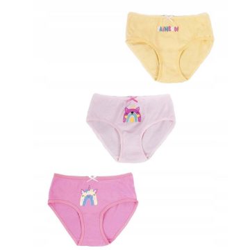 Yo Club kislány alsó 3 db 98/104 - sárga/pink/rózsaszín