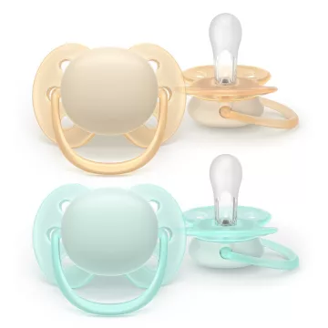   Philips AVENT SCF091/40 Játszócumi Ultrasoft Premium neutral 0-6hó 2 db