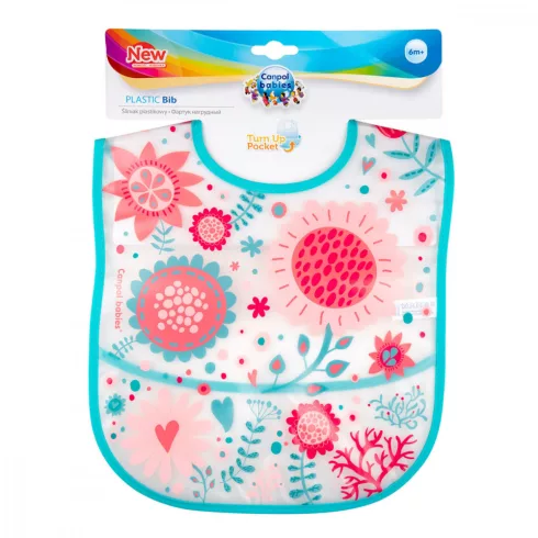 Canpol babies Előke zsebbel WILD NATURE pink