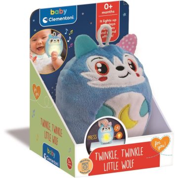   Clementoni Twinkle-twinkle kicsi farkas interaktív bébijáték 0+ hó