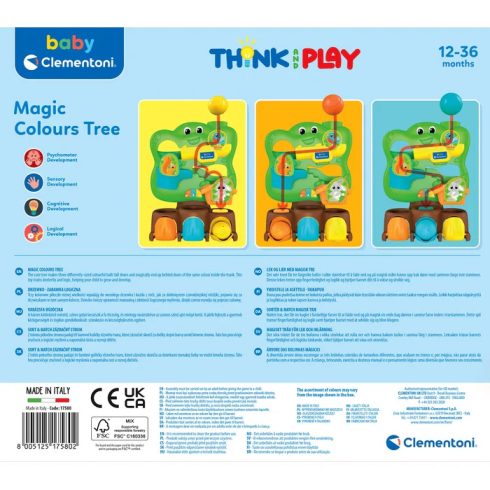 Clementoni Think&Fun: Mágikus színes fa puha labdákkal logikai játék