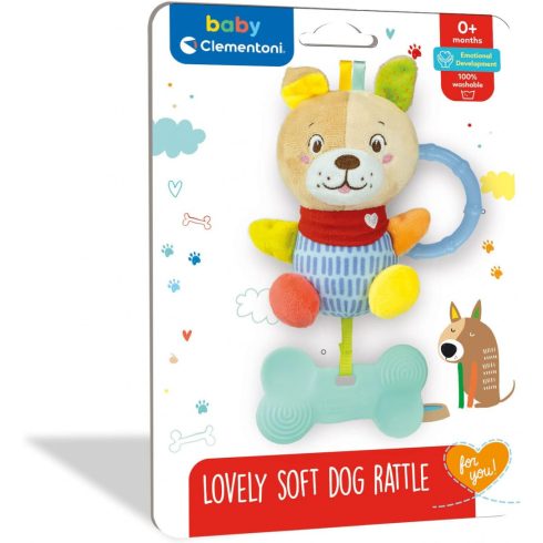 Clementoni Kis kutya színes bébi csörgő,rágóka