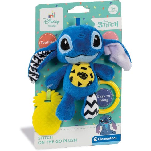 Clementoni Disney Stitch plüss bébijáték,rágóka