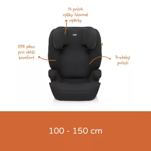 Zopa Beta i-Size
gyerekülés 100-150cm - Black