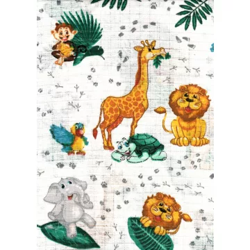 Mintás textil pelenka 1db-os - Szafari zöld