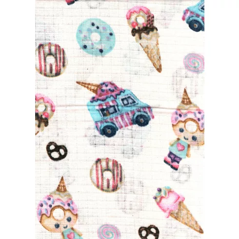 Mintás textil pelenka 1db-os - Fagyi,süti