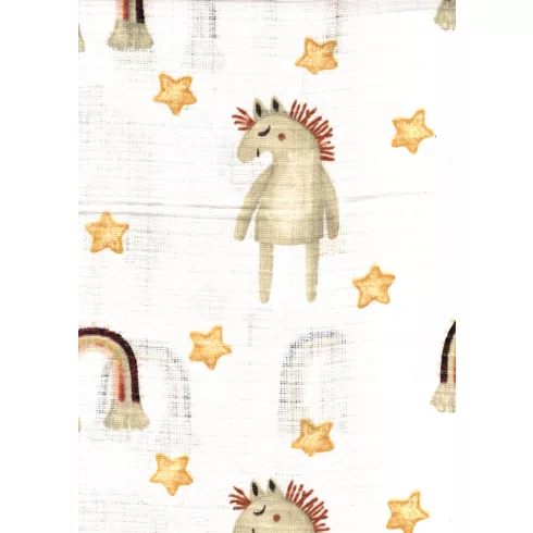 Mintás textil pelenka 1db-os - lovacska csillagokkal