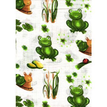Mintás textil pelenka 1db-os - Béka, csiga