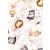 Mintás textil pelenka 1db-os - Cuki állatok rózsaszín 