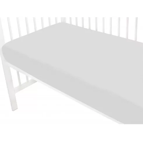 Baby Shop pamut,gumis lepedő 80*160 cm  - szürke 