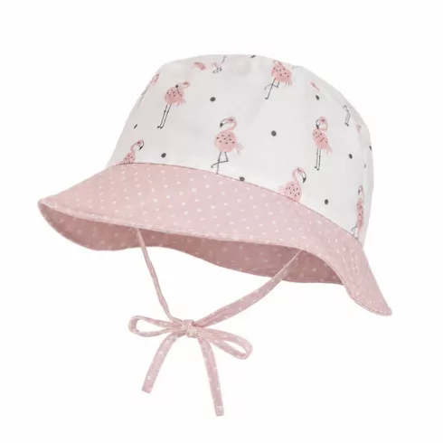 Minimanó Nyári lány kalap (40) - Fehér Rózsaszín Flamingós