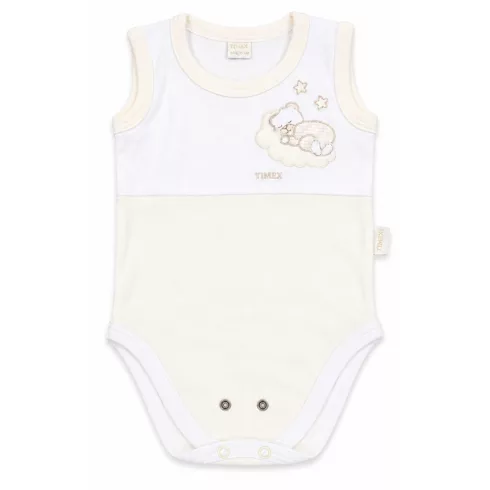 Trimex Ujjatlan dupla patentos baba body (62) - bézs/natúr holdon alvó maci
