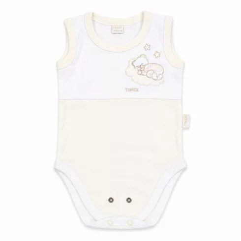 Trimex Ujjatlan dupla patentos baba body (86) - bézs/natúr holdon alvó maci