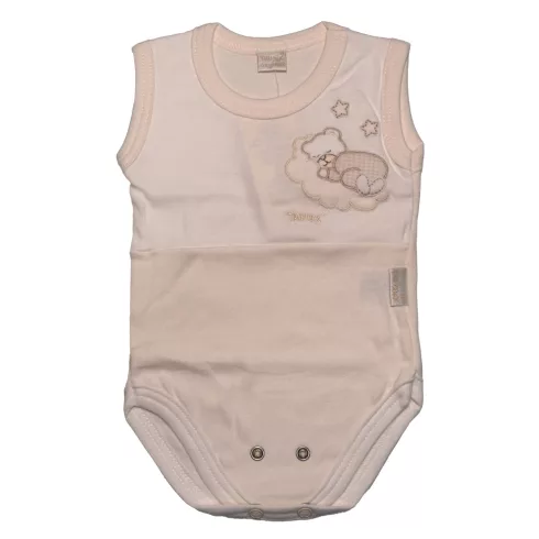Trimex Ujjatlan dupla patentos baba body (86) - bézs/natúr holdon alvó maci