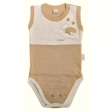   Trimex Ujjatlan dupla patentos baba body (56) - mogyoró/natúr holdon alvó maci 