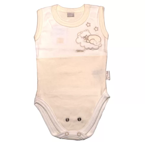 Trimex Ujjatlan dupla patentos baba body (56) - holdon alvó maci ekrü ruhában