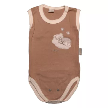   Trimex Ujjatlan dupla patentos baba body (68) - mogyoró holdon alvó maci