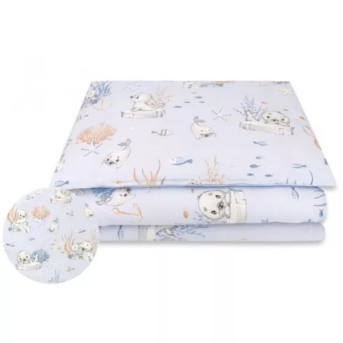 Baby Shop 5 részes babaágynemű - kék fóka